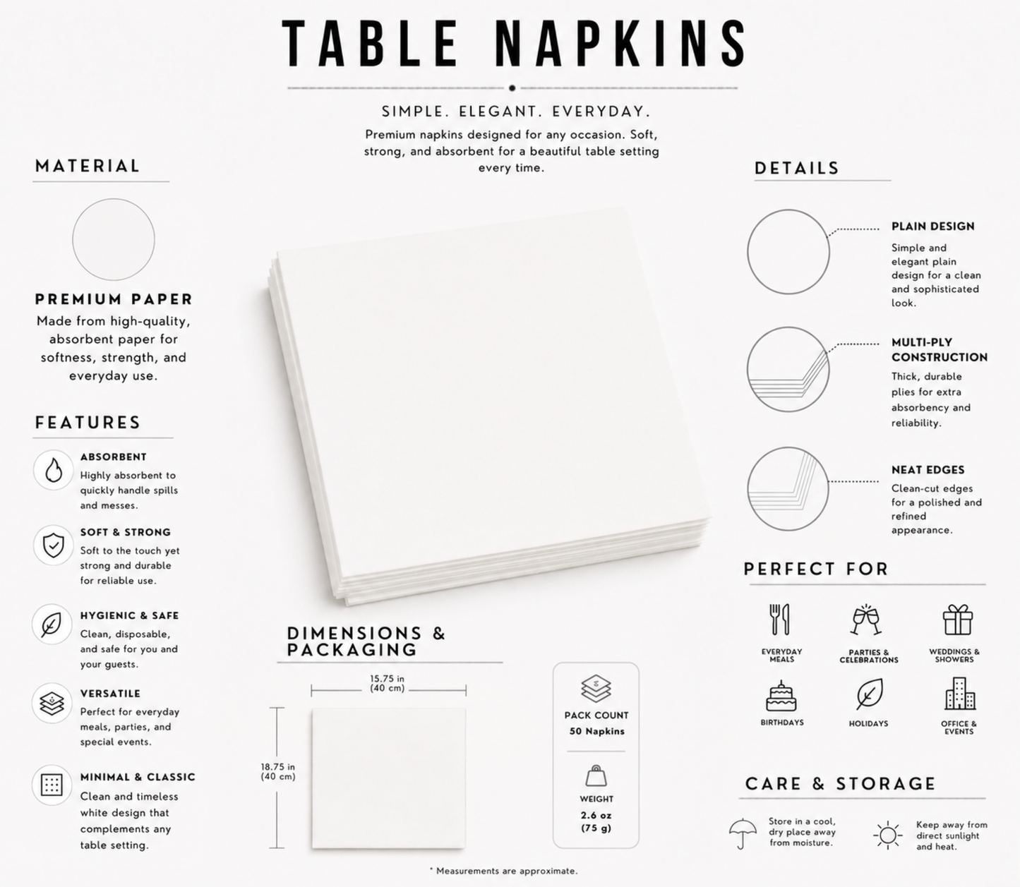 wedding reception napkins