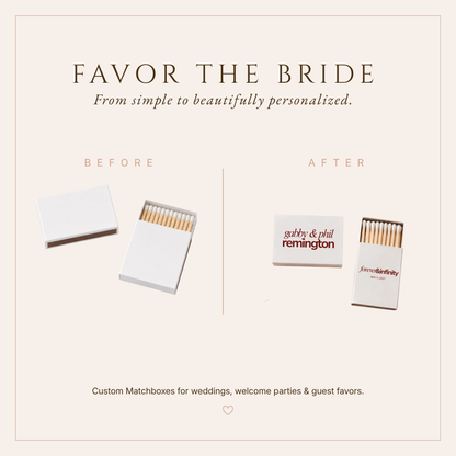 Forever and Infinity Wedding Matchbox