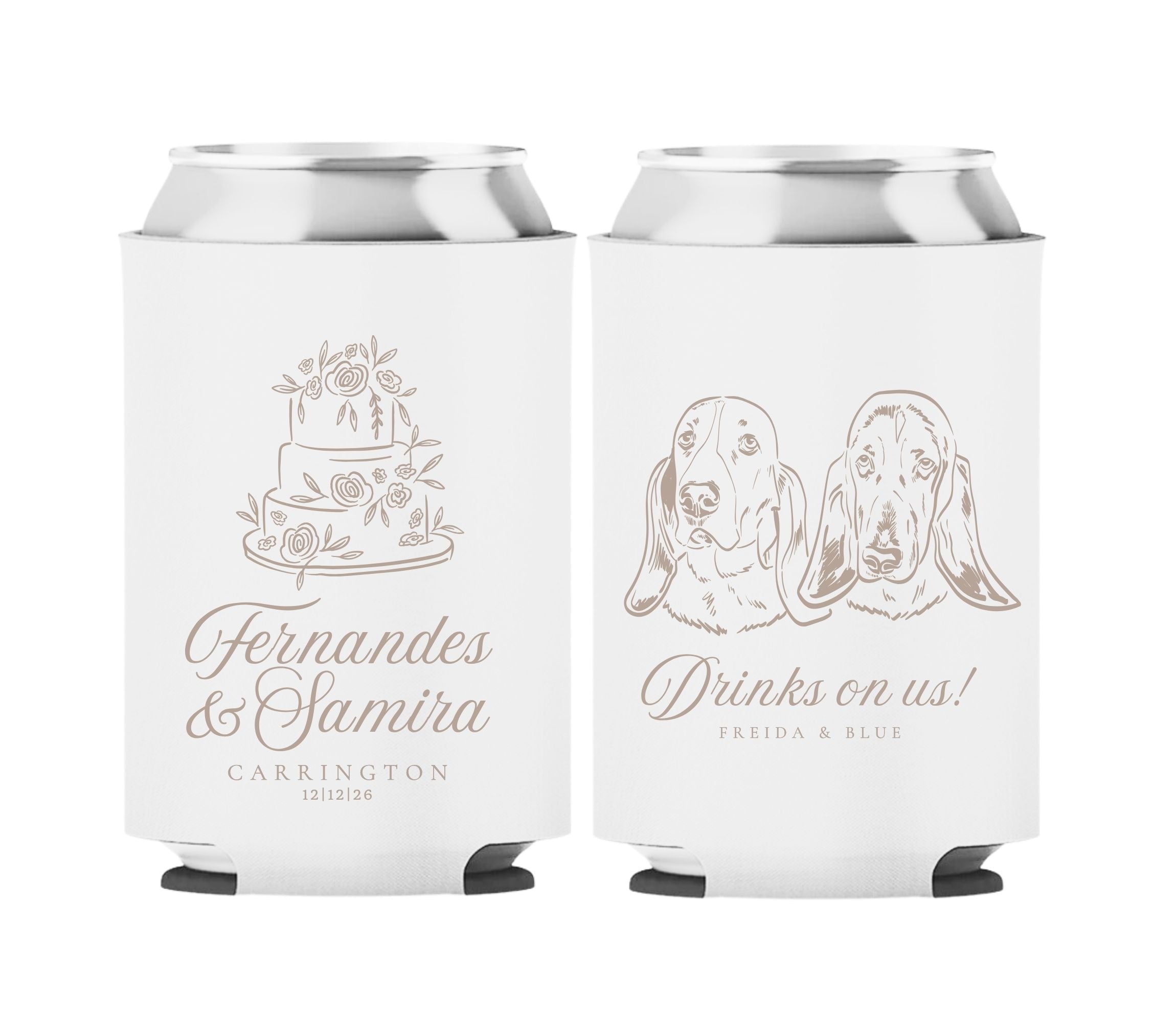 "Fernandez and Samira" Customized Can Cooler