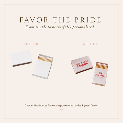 Just Married matchbox