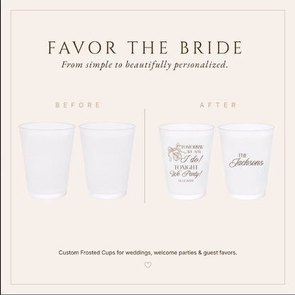 Personalized Rehearsal Dinner Frosted Cups