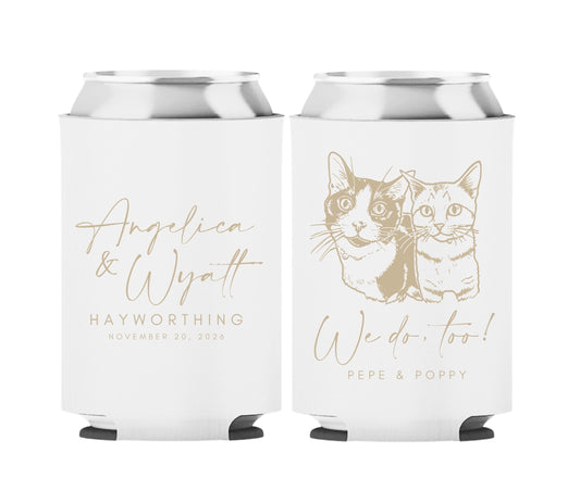 "Angelica & Wyatt" Customized Can Cooler