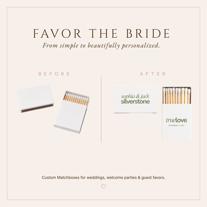 True Love Wedding Matchbox