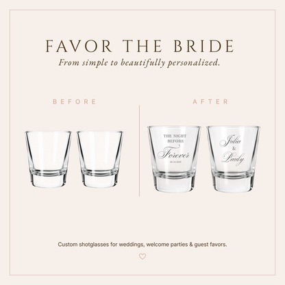 Personalized Rehearsal Dinner Shot Glasses