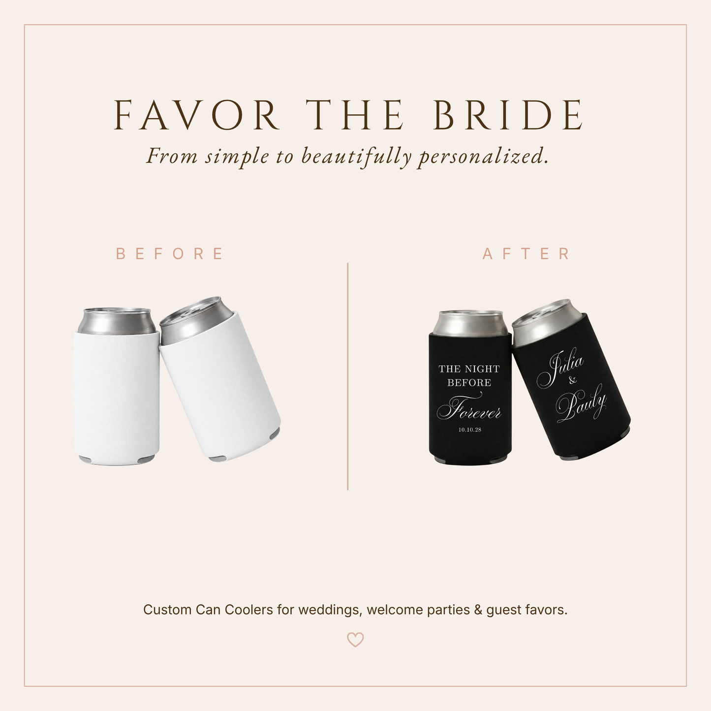 Personalized Wedding Welcome Party Can Coolers