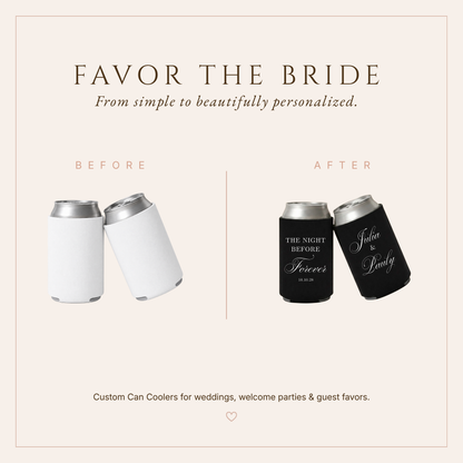 Personalized Wedding Welcome Party Can Coolers