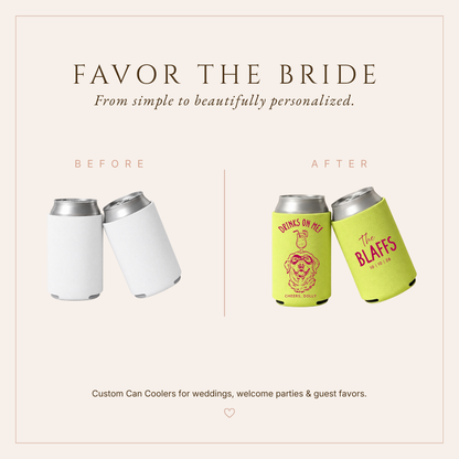Personalized Drinks On Me Dog Can Coolers