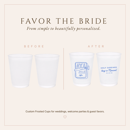 Personalized Holy Sardines They’re Married Frosted Cups