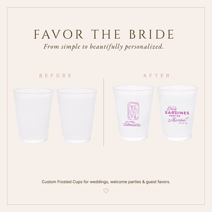 Personalized Sardine Wedding Frosted Cups