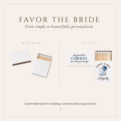Boot Design Wedding Matches