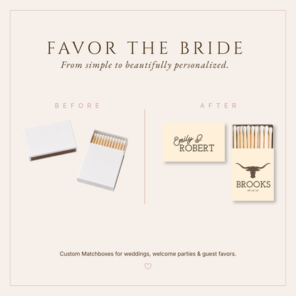 Rustic Western Match Set Ceremony Keepsake