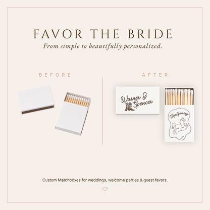 Cowboy Theme Wedding Matchboxes Party Favor