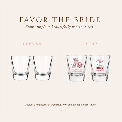 Personalized Pet Wedding Shot Glasses