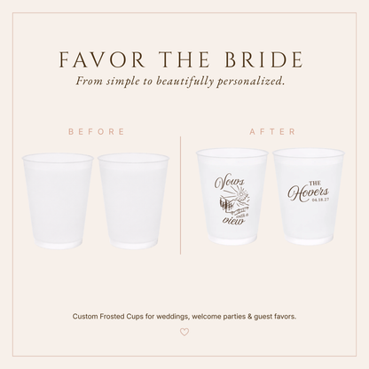 Personalized Scenic Mountain Wedding Frosted Cups