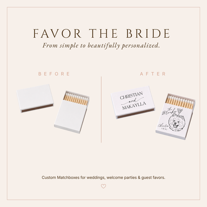 Pet with cocktail wedding Matchbox