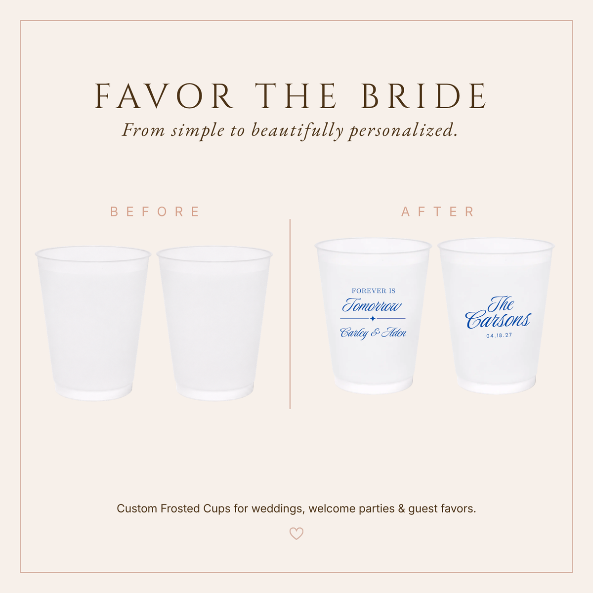Personalized Forever Is Tomorrow Frosted Cups