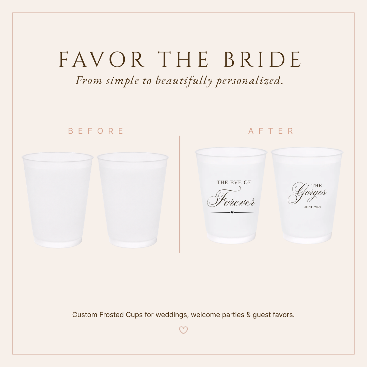Personalized The Eve Of Forever Frosted Cups