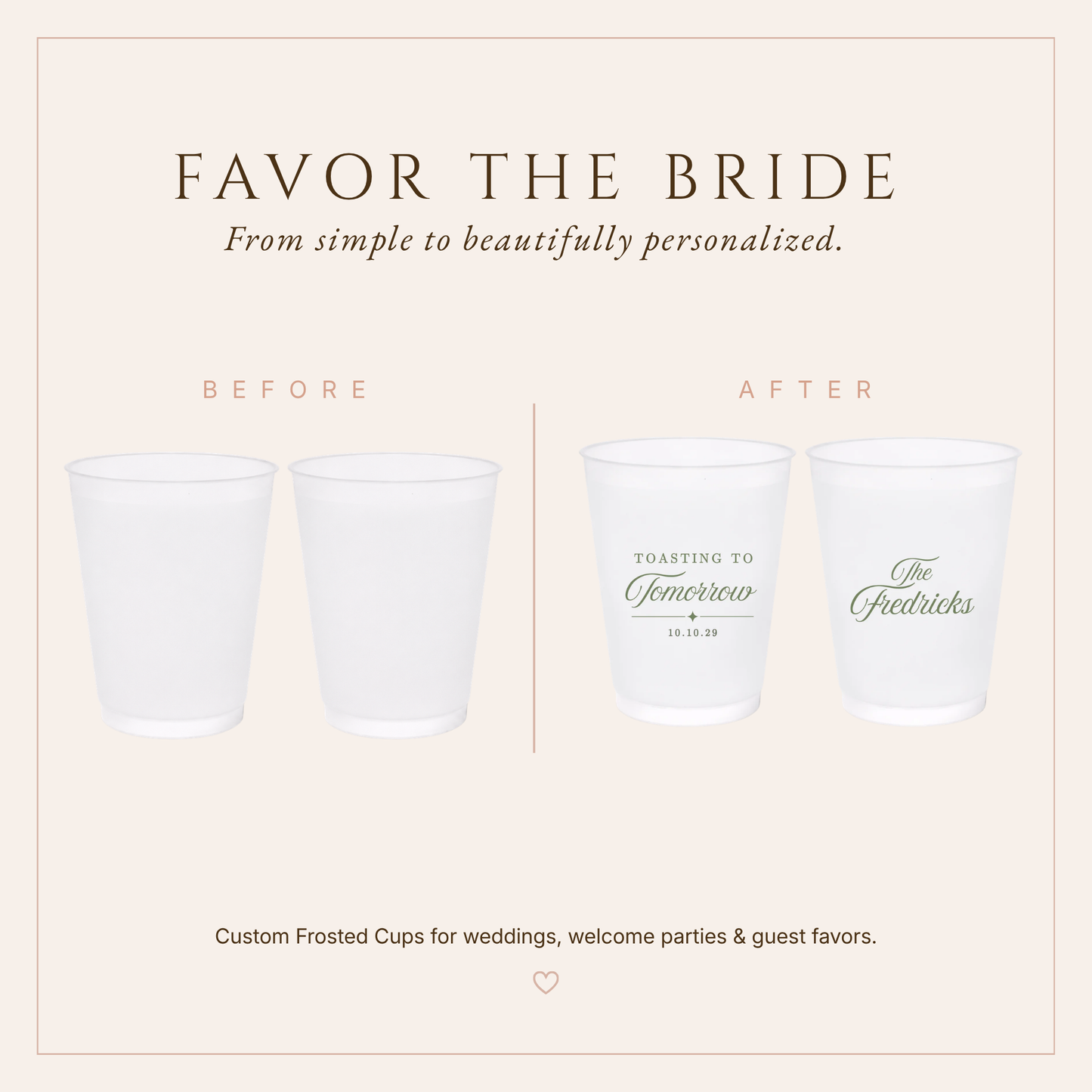 Personalized Toasting To Tomorrow Frosted Cups