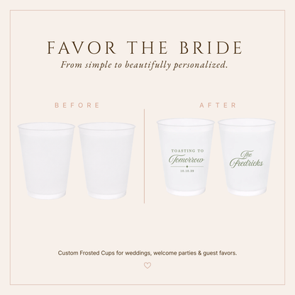 Personalized Toasting To Tomorrow Frosted Cups