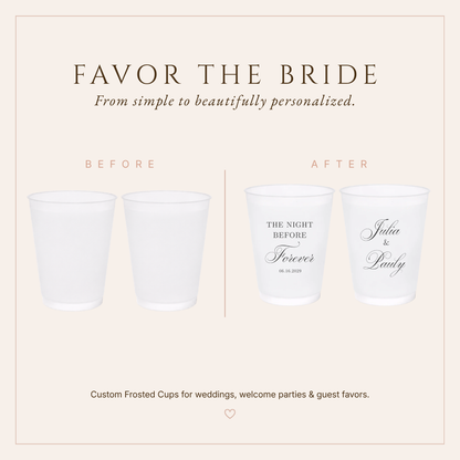 Personalized Night Before Forever Frosted Cups