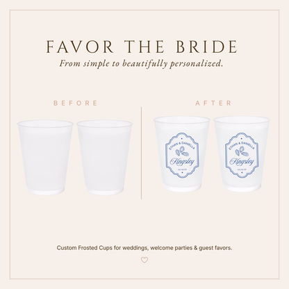 Oyster Theme Frosted Cups Coastal Border Style