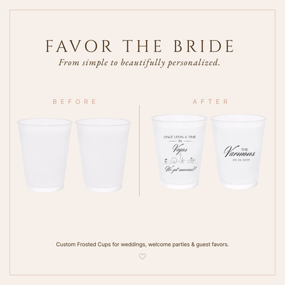 Personalized Las Vegas Wedding Frosted Cups