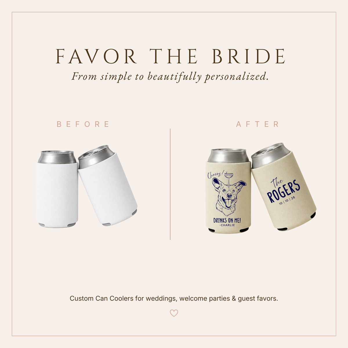 Personalized Drinks On Me Can Coolers
