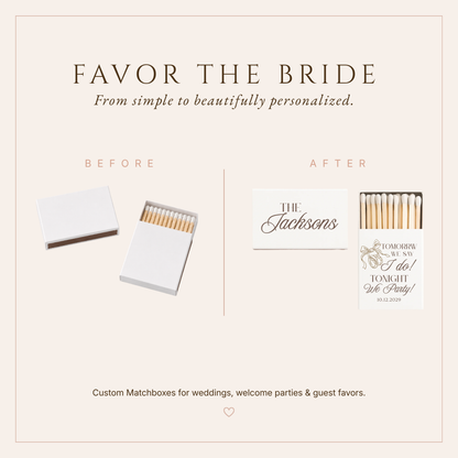 Personalized Wedding Rehearsal Matchboxes