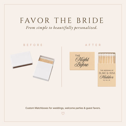Personalized Wedding Weekend Matchboxes