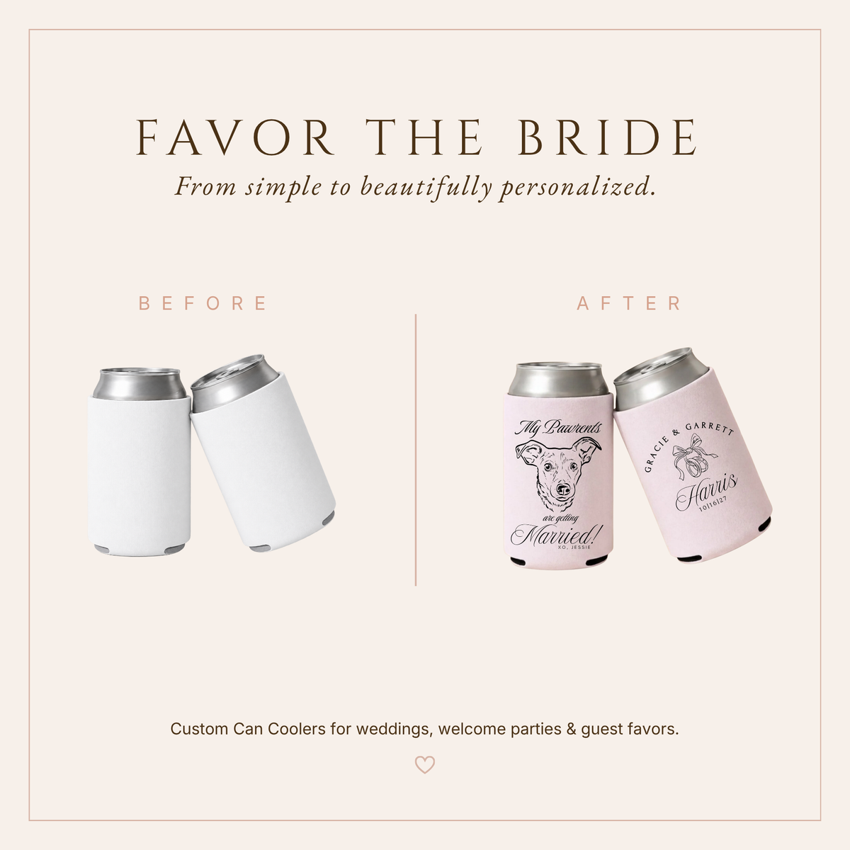 Personalized Pawrents Are Getting Married Can Coolers