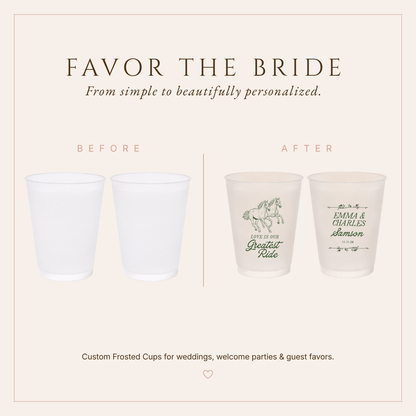 Personalized Western Country Wedding Frosted Cups