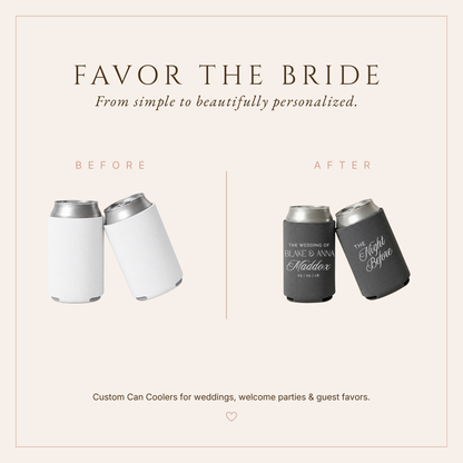Personalized Wedding Weekend Can Coolers