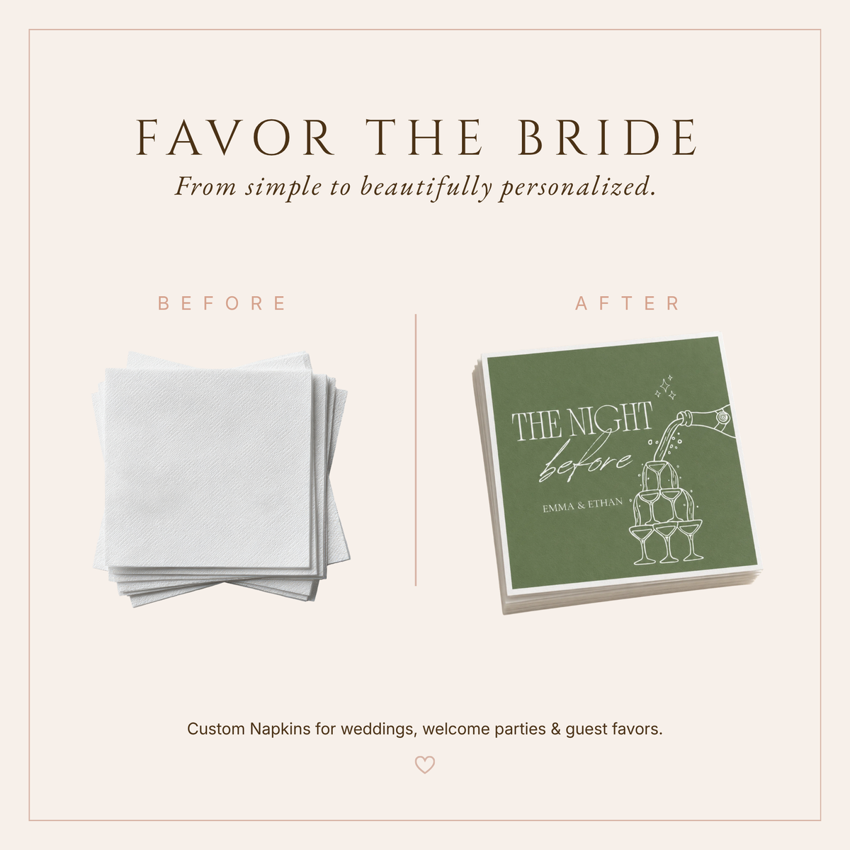 Personalized The Night Before Wedding Napkins