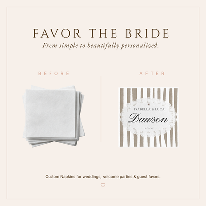 Personalized Vintage Lace Wedding Napkins