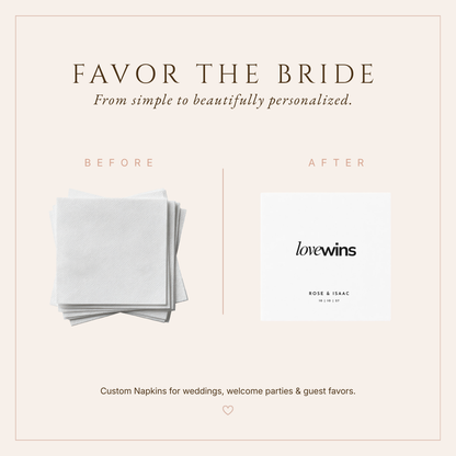 Personalized Love Wins Wedding Napkins