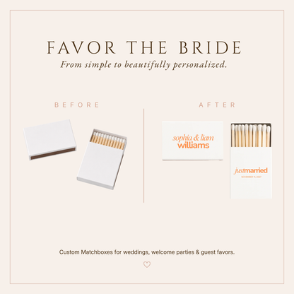 Just Married Wedding Matchboxes
