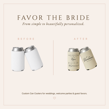 Personalized Las Vegas Wedding Can Coolers