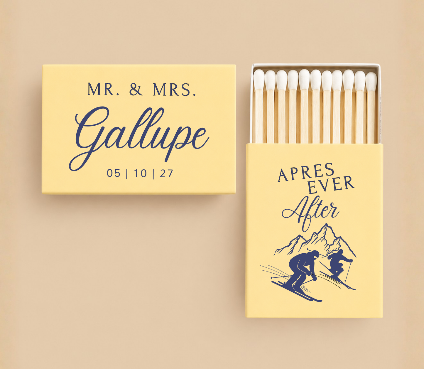 Personalized Après Ever After Wedding Matchboxes