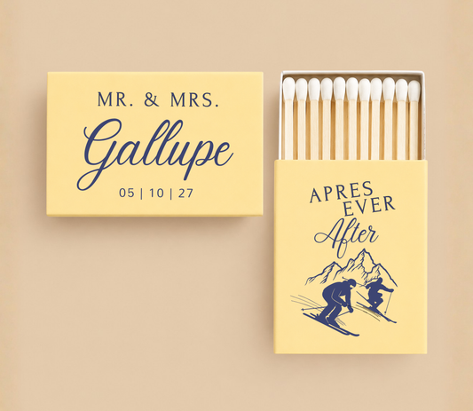 Personalized Après Ever After Wedding Matchboxes