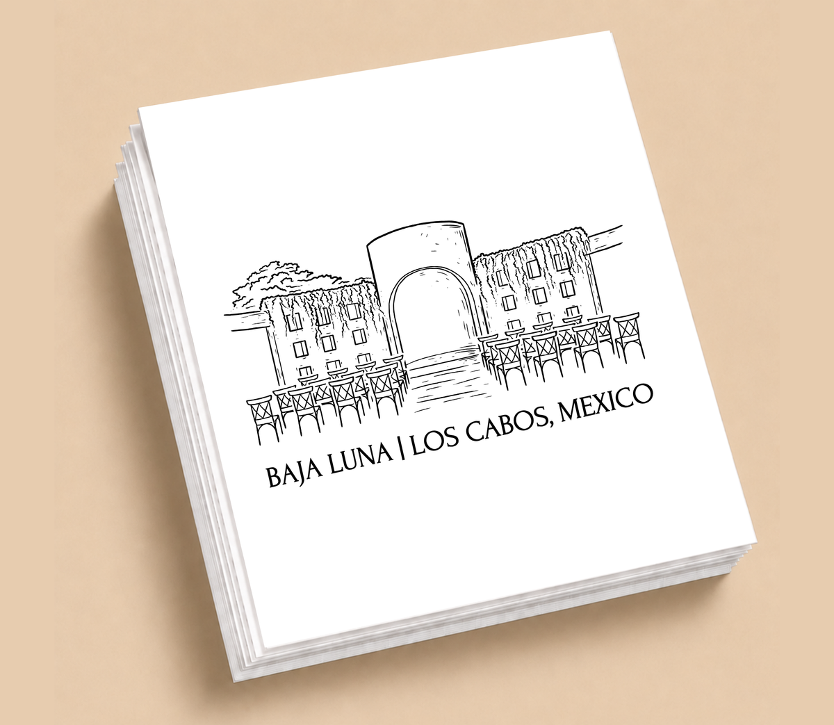Personalized Baja Luna Wedding Napkins