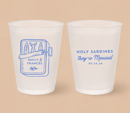 Personalized Holy Sardines They’re Married Frosted Cups