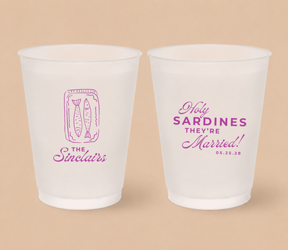 Personalized Sardine Wedding Frosted Cups