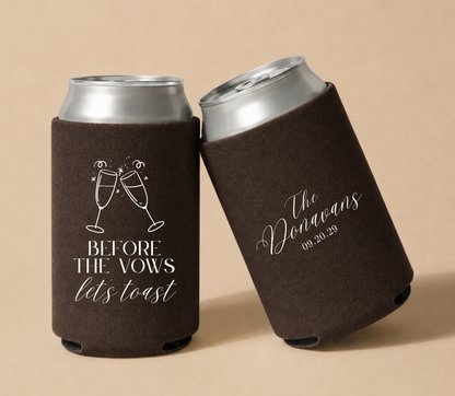 Personalized Before the Vows Can Coolers