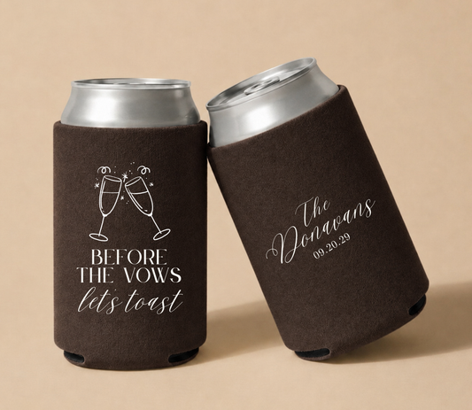 Personalized Before the Vows Can Coolers