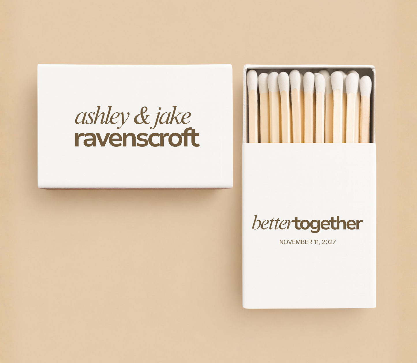 Better Together Wedding Matchboxes