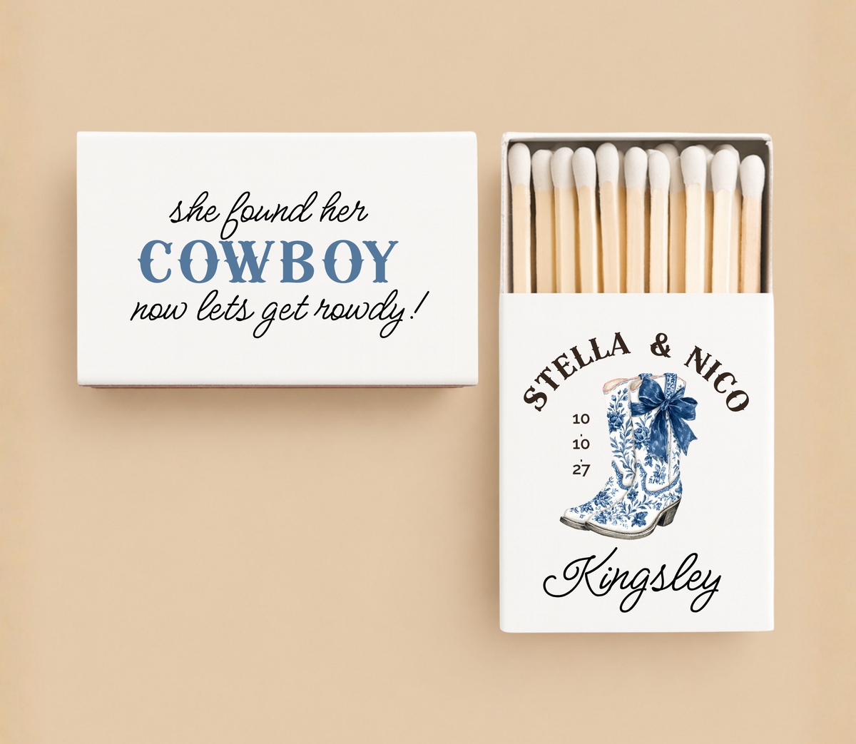 Boot Design Wedding Matches