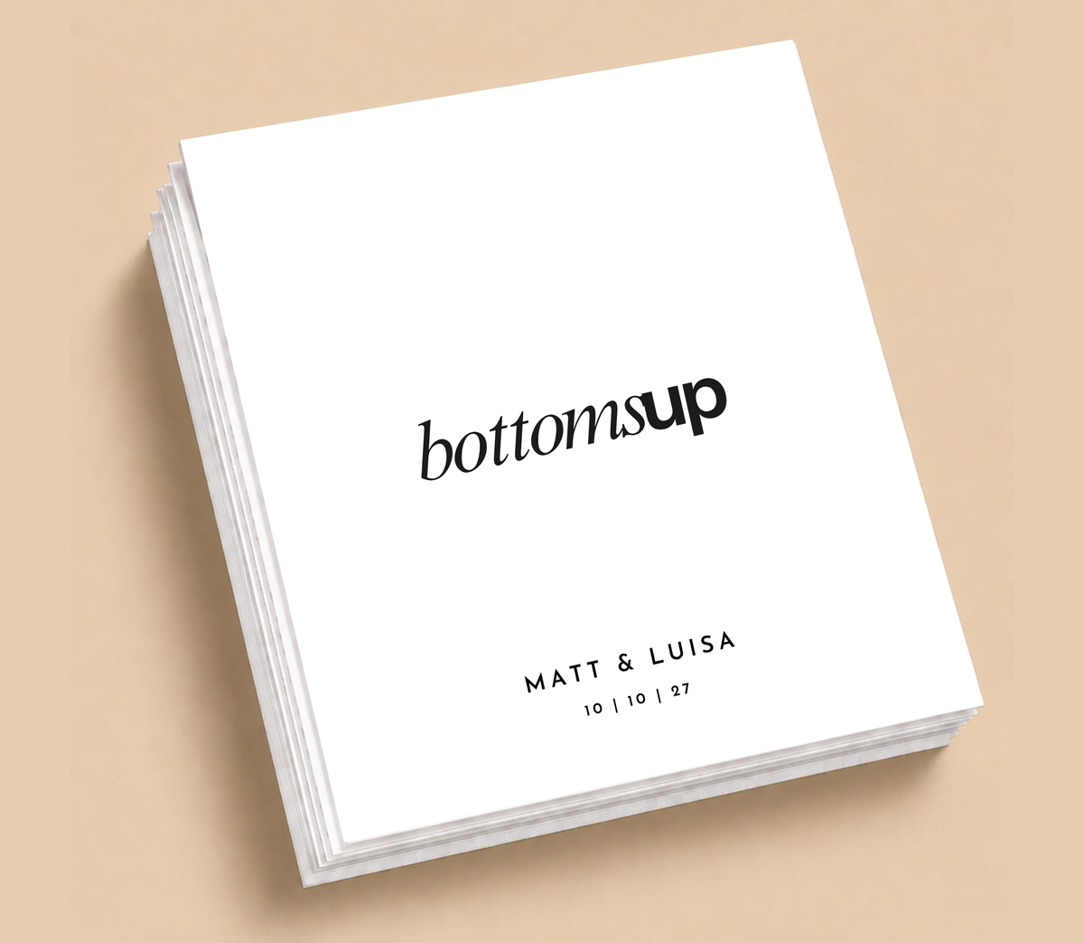 Personalized Bottoms Up Wedding Napkins