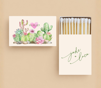 Cactus wedding Matchbox