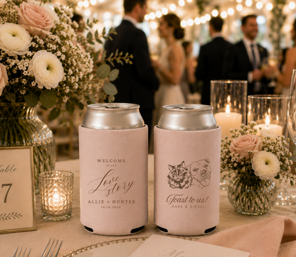 Custom dog and cat wedding can cooler
