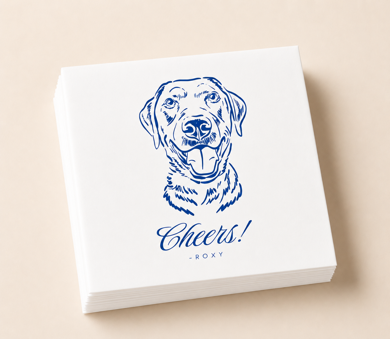Puppy Sketch Minimal Napkins Event Style